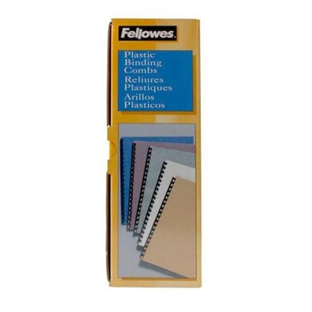 Fellowes 0.25 in. Plastic Binding Comb- White FEL52370